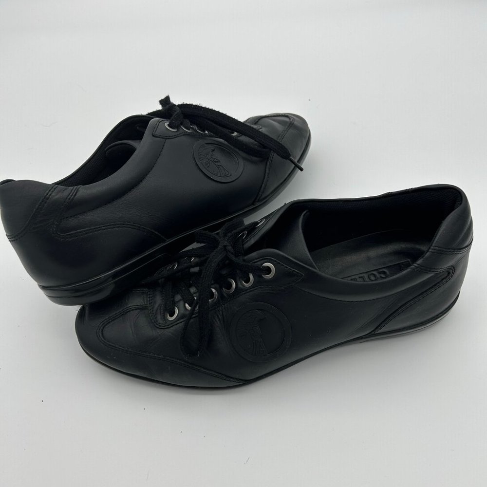 Versace Collection Black Leather Medusa Logo‎ Shoes